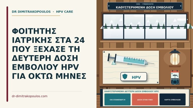 καθυστερημένη δεύτερη δόση εμβολίου HPV