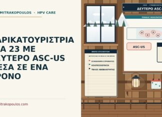 ΚΑΡΙΚΑΤΟΥΡΙΣΤΡΙΑ ΣΤΑ 23 ΜΕ ΔΕΥΤΕΡΟ ASC-US ΜΕΣΑ ΣΕ ΕΝΑ ΧΡΟΝΟ δεύτερο ASC-US μέσα σε ένα χρόνο