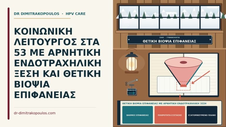 θετική βιοψία επιφάνειας με αρνητική ενδοτραχηλική ξέση