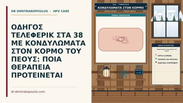 κονδυλώματα στον κορμό του πέους