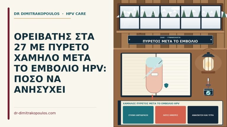 χαμηλός πυρετός μετά το εμβόλιο HPV