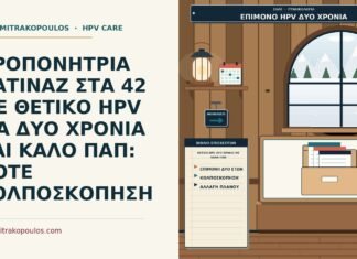ΠΡΟΠΟΝΗΤΡΙΑ ΠΑΤΙΝΑΖ ΣΤΑ 42 ΜΕ ΘΕΤΙΚΟ HPV ΓΙΑ ΔΥΟ ΧΡΟΝΙΑ ΚΑΙ ΚΑΛΟ ΠΑΠ: ΠΟΤΕ ΚΟΛΠΟΣΚΟΠΗΣΗ θετικό HPV δύο χρόνια με καλό Παπ
