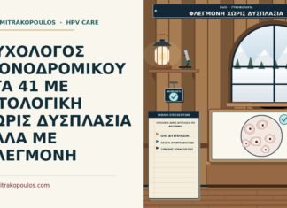 ιστολογία χωρίς δυσπλασία με φλεγμονή