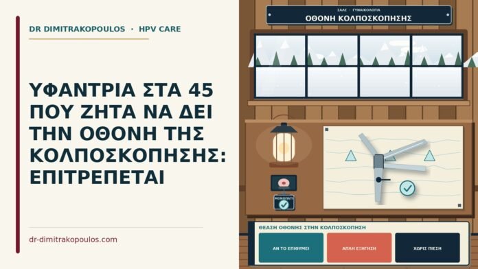 ΥΦΑΝΤΡΙΑ ΣΤΑ 45 ΠΟΥ ΖΗΤΑ ΝΑ ΔΕΙ ΤΗΝ ΟΘΟΝΗ ΤΗΣ ΚΟΛΠΟΣΚΟΠΗΣΗΣ: ΕΠΙΤΡΕΠΕΤΑΙ θέαση οθόνης στην κολποσκόπηση