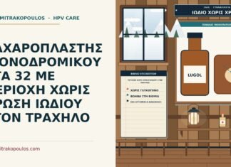 ΖΑΧΑΡΟΠΛΑΣΤΗΣ ΧΙΟΝΟΔΡΟΜΙΚΟΥ ΣΤΑ 32 ΜΕ ΠΕΡΙΟΧΗ ΧΩΡΙΣ ΧΡΩΣΗ ΙΩΔΙΟΥ ΣΤΟΝ ΤΡΑΧΗΛΟ περιοχή χωρίς χρώση ιωδίου στον τράχηλο