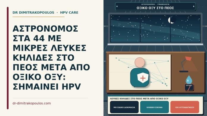 λευκές κηλίδες στο πέος μετά από οξικό οξύ