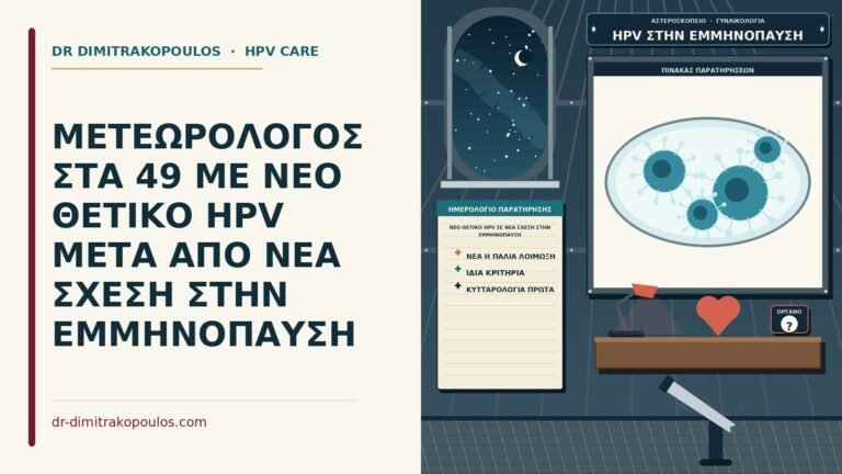 νέο θετικό HPV σε νέα σχέση στην εμμηνόπαυση