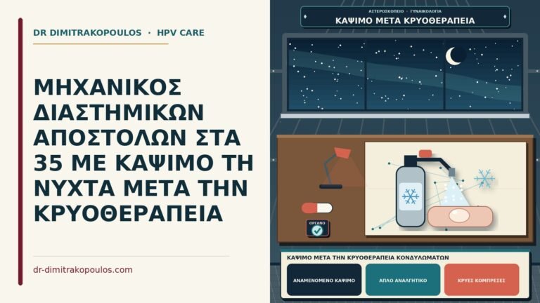 κάψιμο μετά την κρυοθεραπεία κονδυλωμάτων