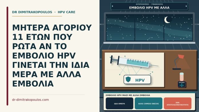 εμβόλιο HPV μαζί με άλλα εμβόλια