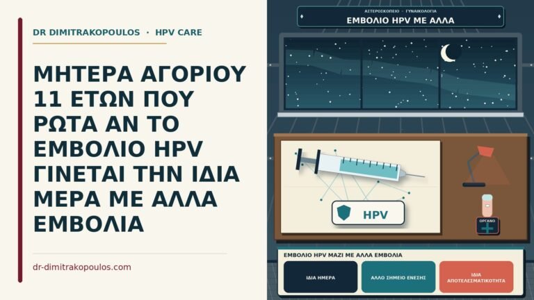 εμβόλιο HPV μαζί με άλλα εμβόλια