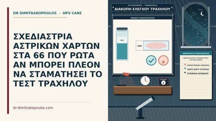 διακοπή ελέγχου τραχήλου μετά τα εξήντα πέντε