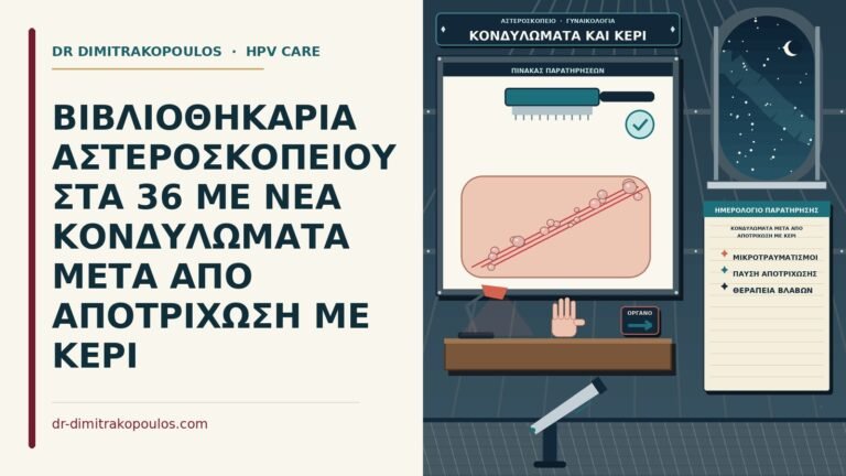 κονδυλώματα μετά από αποτρίχωση με κερί