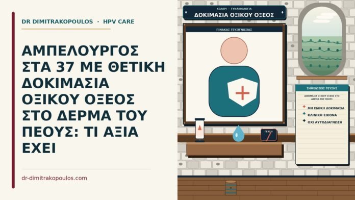δοκιμασία οξικού οξέος στο δέρμα του πέους