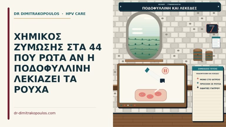 ποδοφυλλίνη και λεκέδες