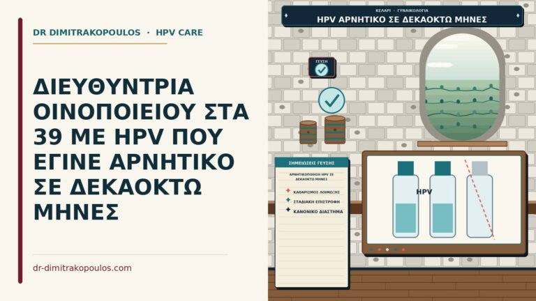 αρνητικοποίηση HPV σε δεκαοκτώ μήνες