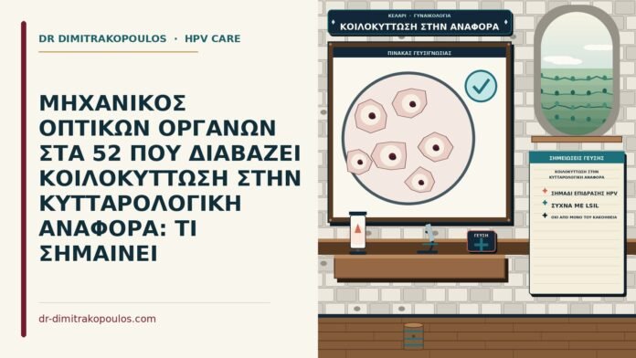 ΜΗΧΑΝΙΚΟΣ ΟΠΤΙΚΩΝ ΟΡΓΑΝΩΝ ΣΤΑ 52 ΠΟΥ ΔΙΑΒΑΖΕΙ ΚΟΙΛΟΚΥΤΤΩΣΗ ΣΤΗΝ ΚΥΤΤΑΡΟΛΟΓΙΚΗ ΑΝΑΦΟΡΑ: ΤΙ ΣΗΜΑΙΝΕΙ κοιλοκύττωση στην κυτταρολογική αναφορά