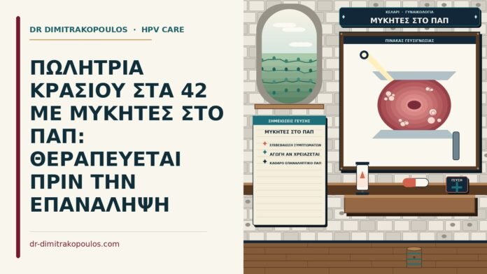 ΠΩΛΗΤΡΙΑ ΚΡΑΣΙΟΥ ΣΤΑ 42 ΜΕ ΜΥΚΗΤΕΣ ΣΤΟ ΠΑΠ: ΘΕΡΑΠΕΥΕΤΑΙ ΠΡΙΝ ΤΗΝ ΕΠΑΝΑΛΗΨΗ μύκητες στο Παπ