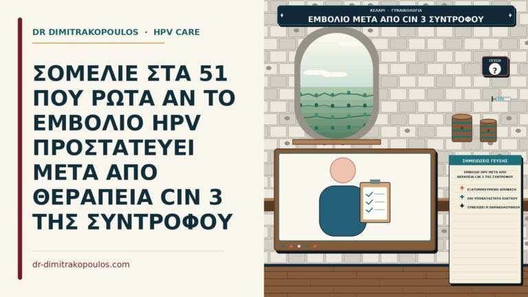 εμβόλιο HPV μετά από θεραπεία CIN 3 της συντρόφου