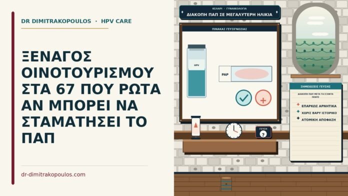 ΞΕΝΑΓΟΣ ΟΙΝΟΤΟΥΡΙΣΜΟΥ ΣΤΑ 67 ΠΟΥ ΡΩΤΑ ΑΝ ΜΠΟΡΕΙ ΝΑ ΣΤΑΜΑΤΗΣΕΙ ΤΟ ΠΑΠ διακοπή Παπ μετά τα εξήντα πέντε