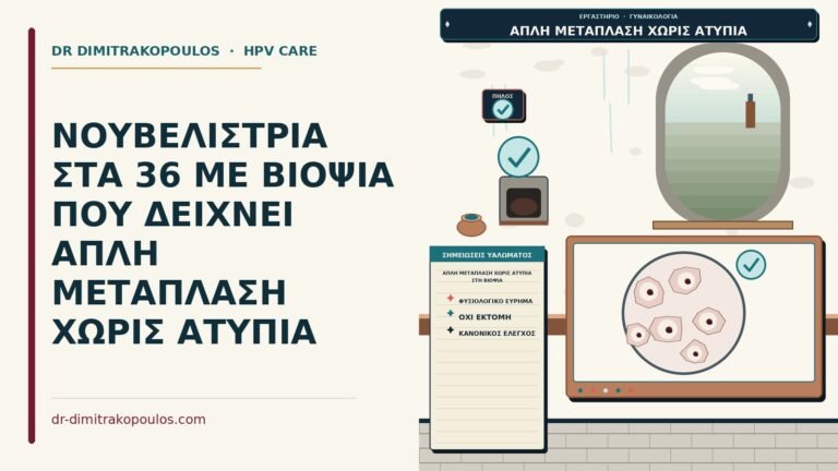 απλή μετάπλαση χωρίς ατυπία στη βιοψία