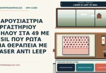 ΠΑΡΟΥΣΙΑΣΤΡΙΑ ΕΡΓΑΣΤΗΡΙΟΥ ΠΗΛΟΥ ΣΤΑ 49 ΜΕ HSIL ΠΟΥ ΡΩΤΑ ΓΙΑ ΘΕΡΑΠΕΙΑ ΜΕ LASER ΑΝΤΙ LEEP laser αντί για LEEP σε HSIL