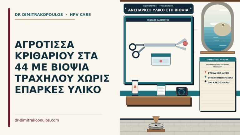 ανεπαρκές υλικό στη βιοψία τραχήλου