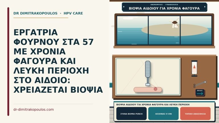 βιοψία αιδοίου για χρόνια φαγούρα και λευκή περιοχή