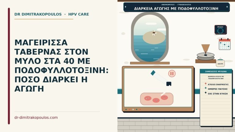 διάρκεια αγωγής με ποδοφυλλοτοξίνη