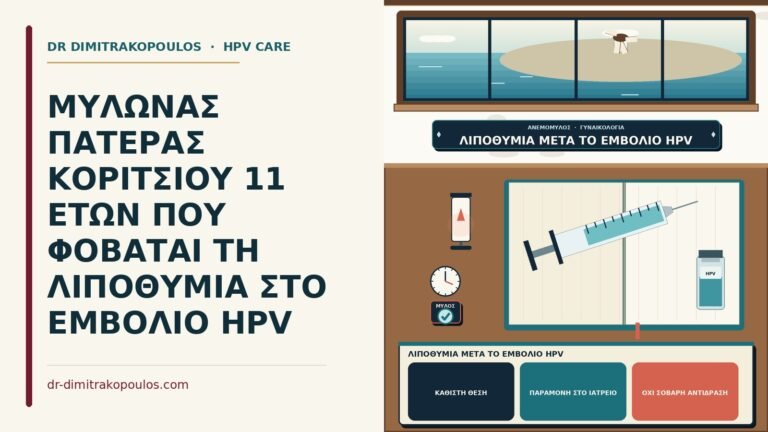 λιποθυμία μετά το εμβόλιο HPV