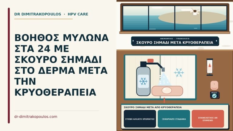σκούρο σημάδι μετά από κρυοθεραπεία