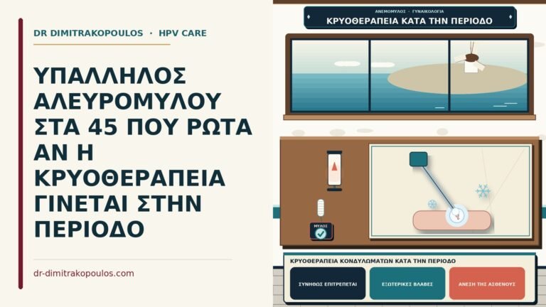 κρυοθεραπεία κονδυλωμάτων κατά την περίοδο