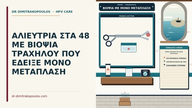 βιοψία τραχήλου με μόνο μετάπλαση