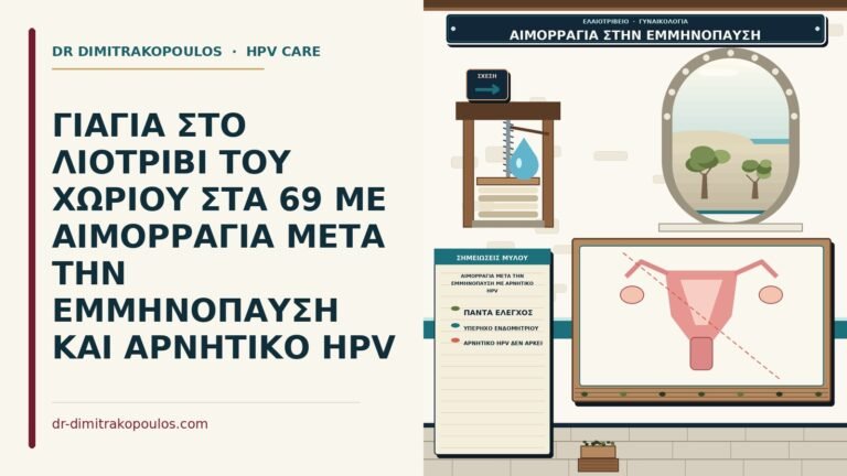 αιμορραγία μετά την εμμηνόπαυση με αρνητικό HPV