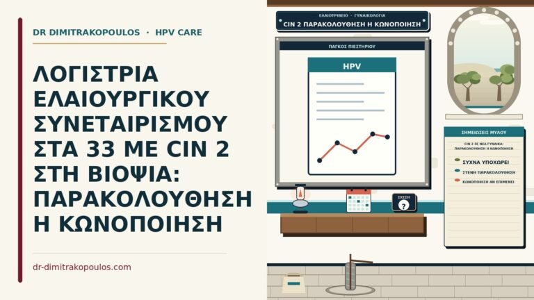 CIN 2 σε νέα γυναίκα: παρακολούθηση ή κωνοποίηση