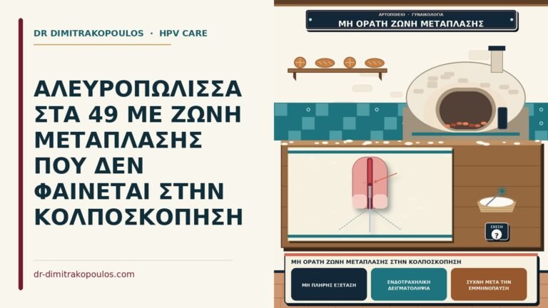 μη ορατή ζώνη μετάπλασης στην κολποσκόπηση