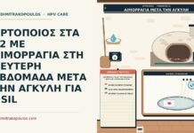 αιμορραγία στη δεύτερη εβδομάδα μετά από εκτομή με αγκύλη