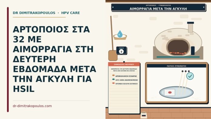 αιμορραγία στη δεύτερη εβδομάδα μετά από εκτομή με αγκύλη