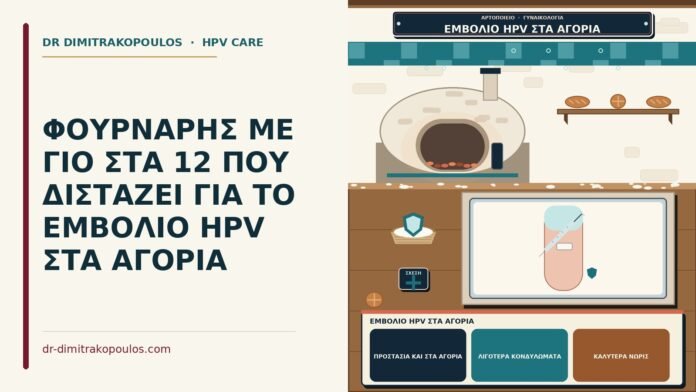 ΦΟΥΡΝΑΡΗΣ ΜΕ ΓΙΟ ΣΤΑ 12 ΠΟΥ ΔΙΣΤΑΖΕΙ ΓΙΑ ΤΟ ΕΜΒΟΛΙΟ HPV ΣΤΑ ΑΓΟΡΙΑ εμβόλιο HPV στα αγόρια