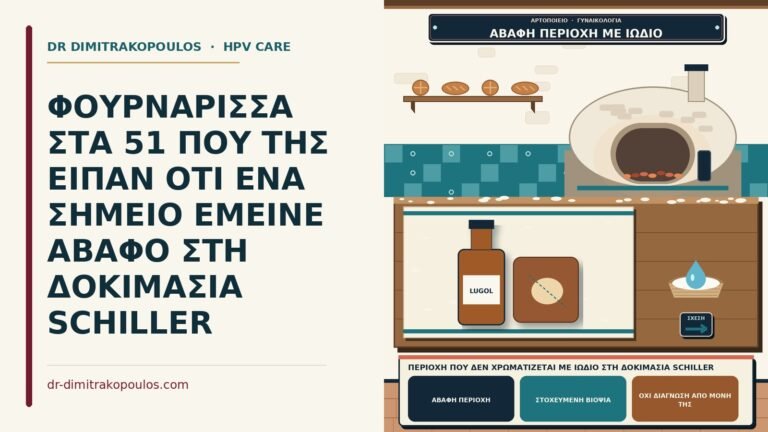 περιοχή που δεν χρωματίζεται με ιώδιο στη δοκιμασία Schiller