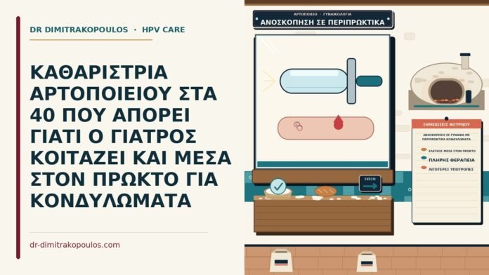 ανοσκόπηση σε γυναίκα με περιπρωκτικά κονδυλώματα