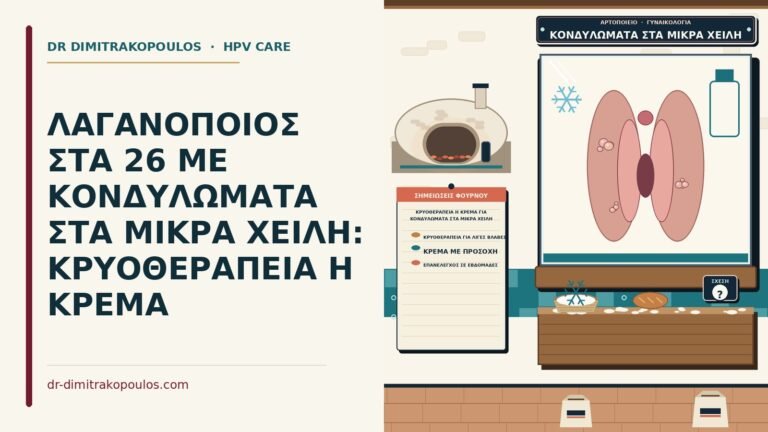 κρυοθεραπεία ή κρέμα για κονδυλώματα στα μικρά χείλη