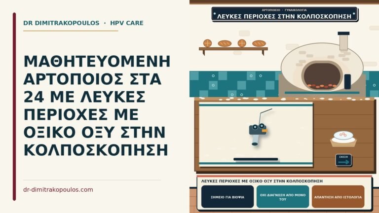 λευκές περιοχές με οξικό οξύ στην κολποσκόπηση