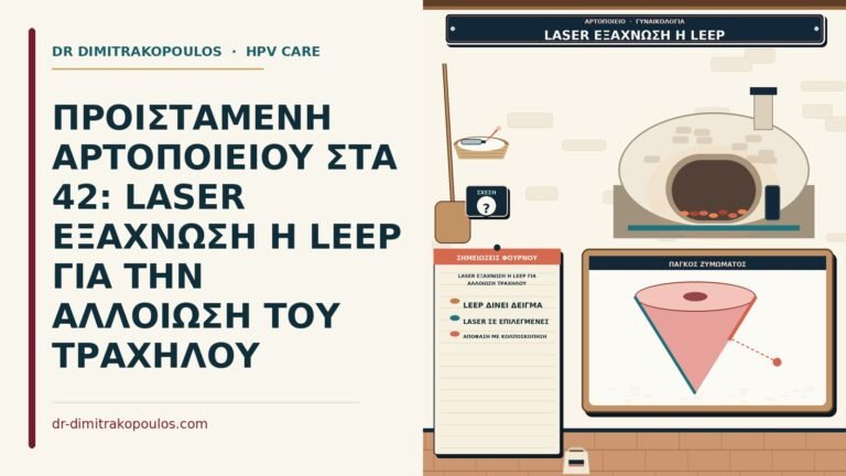 laser εξάχνωση ή LEEP για αλλοίωση τραχήλου