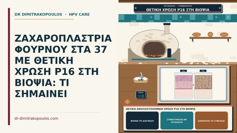 θετική ανοσοϊστοχημική χρώση p16 στη βιοψία