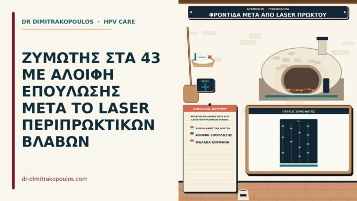 ΖΥΜΩΤΗΣ ΣΤΑ 43 ΜΕ ΑΛΟΙΦΗ ΕΠΟΥΛΩΣΗΣ ΜΕΤΑ ΤΟ LASER ΠΕΡΙΠΡΩΚΤΙΚΩΝ ΒΛΑΒΩΝ φροντίδα με αλοιφή μετά από laser περιπρωκτικών βλαβών