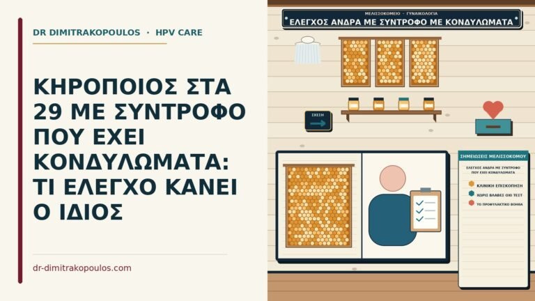 έλεγχος άνδρα με σύντροφο που έχει κονδυλώματα