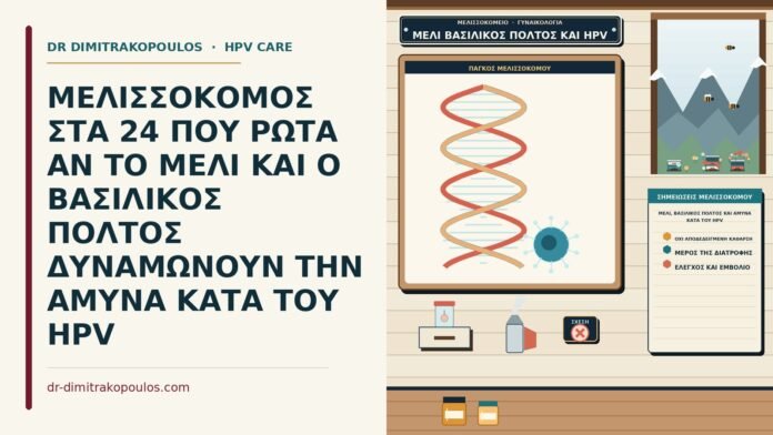 μέλι, βασιλικός πολτός και άμυνα κατά του HPV