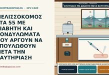 ΜΕΛΙΣΣΟΚΟΜΟΣ ΣΤΑ 55 ΜΕ ΔΙΑΒΗΤΗ ΚΑΙ ΚΟΝΔΥΛΩΜΑΤΑ ΠΟΥ ΑΡΓΟΥΝ ΝΑ ΕΠΟΥΛΩΘΟΥΝ ΜΕΤΑ ΤΗΝ ΚΑΥΤΗΡΙΑΣΗ επούλωση μετά από καυτηρίαση κονδυλωμάτων με διαβήτη