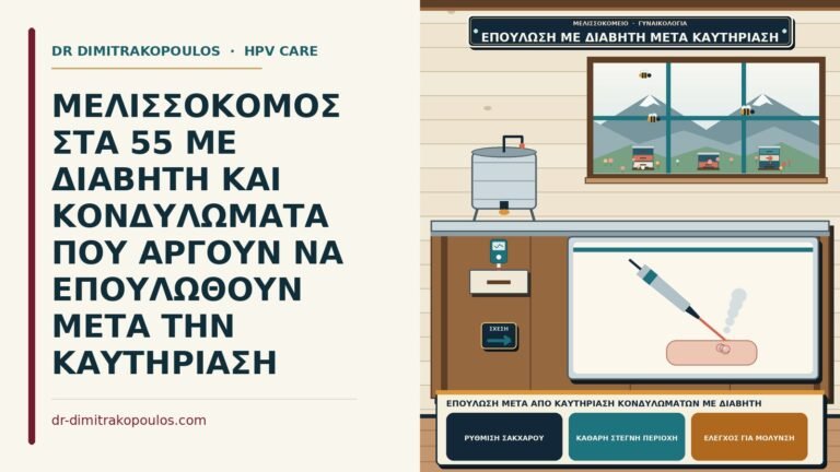 επούλωση μετά από καυτηρίαση κονδυλωμάτων με διαβήτη