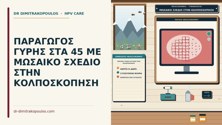 μωσαϊκό σχέδιο αγγείων στην κολποσκόπηση